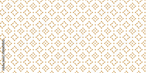 Wallpaper Mural Golden vector seamless pattern with small diamonds , star shapes ,rhombuses . Abstract gold and white geometric texture . Simple minimal wide repeat background . Luxury design for decor , wallpaper Torontodigital.ca