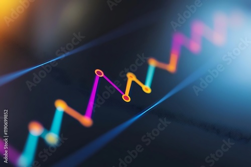 Colorful line graph showing steady wealth growth.