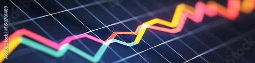 Colorful line graphs symbolizing financial growth opportunities