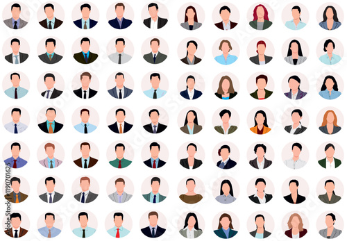 People avatar set. People profile icons. Avatar, user profile, person icon, male and female. User avatar. Male and female faces. 