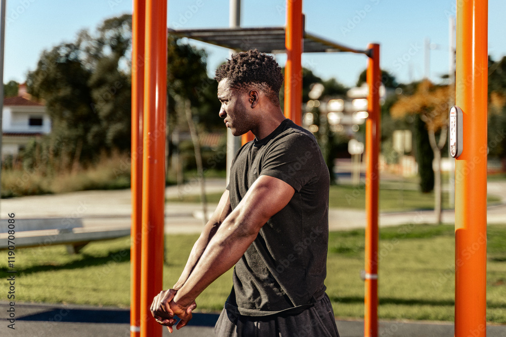 Obraz premium Strength and Flexibility: Pre-Workout Stretching Routine