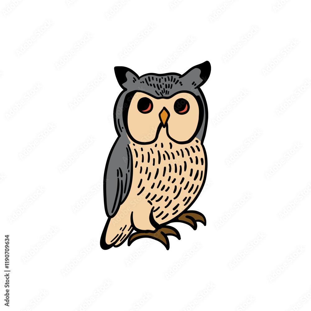 Naklejka premium bird hand drawing vector illustration for design, logo, icon, mascot, template, website, etc
