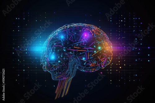 Wallpaper Mural Digital Neural Network Brain Visualization Torontodigital.ca