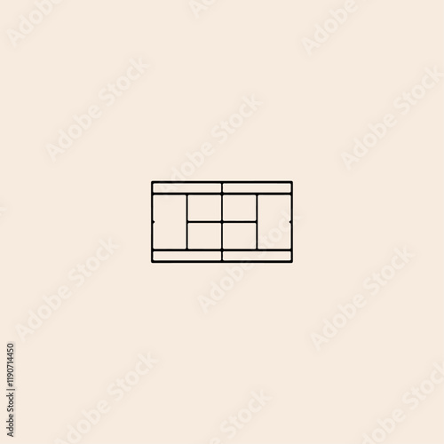 Tennis court icon flat vector design.