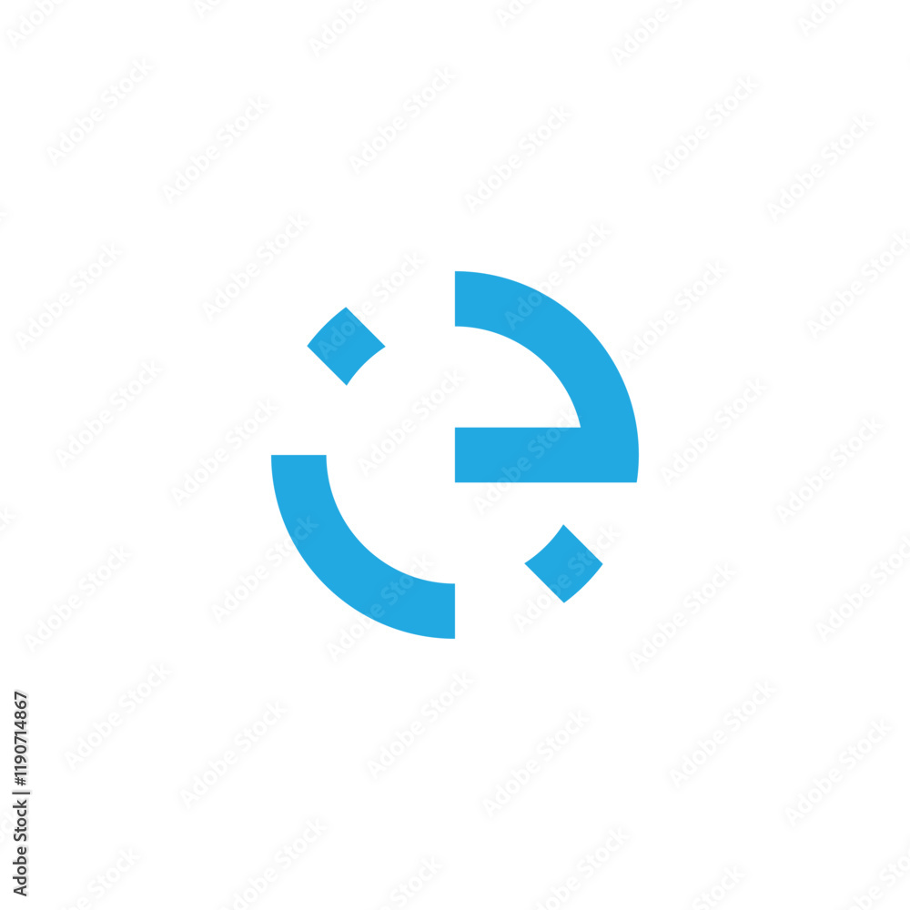 letters e circles dots motion logo vector letters e circles dots motion logo vector