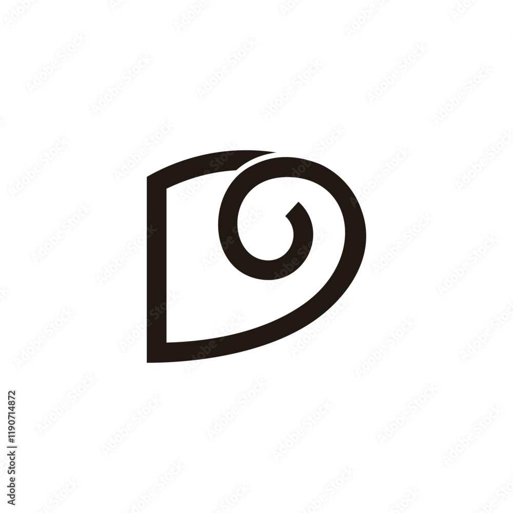 letter d sheep head abstract logo vector letter d sheep head abstract logo vector