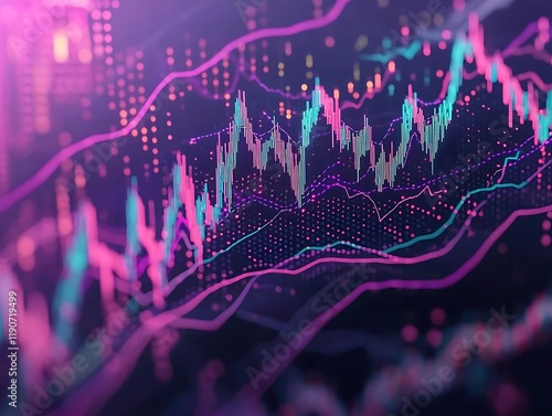 Colorful tech graphs depicting the future of stock investments