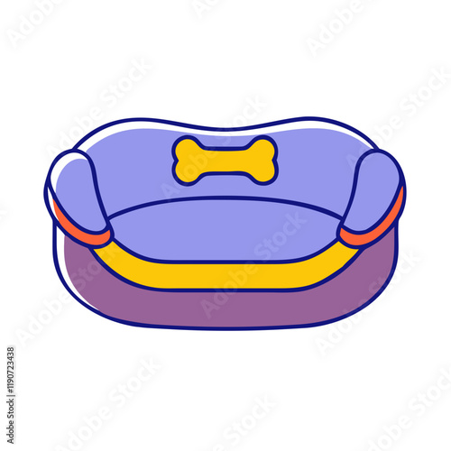 dog bed vector icon, dog bed vector illustration - simple illustration of dog bed, perfect for logos dog bed 