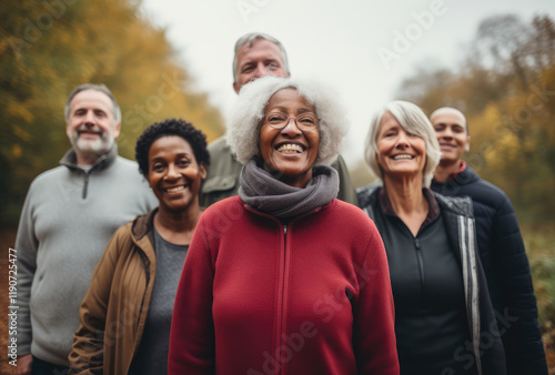Joyful Group of Friends in Nature