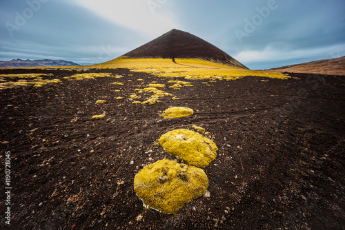 Inactive Ytri-Raudarmelskula volcano in the west of Iceland photo