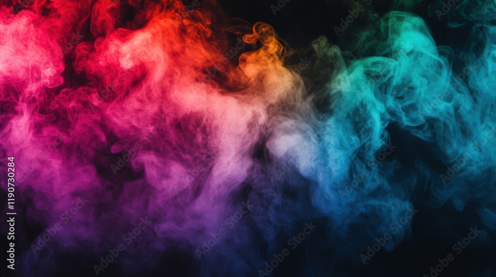 Fototapeta premium Colorful Smoke Clouds, Abstract Background - Abstract backgrounds