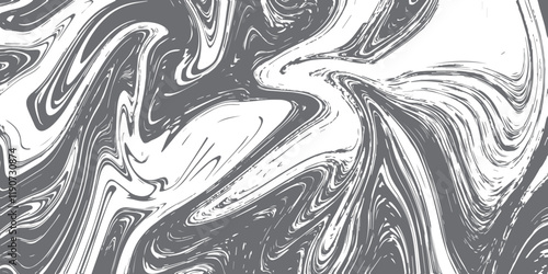 Abstract Monochrome Fluid Marble Pattern. Dynamic Black and White Swirl Texture for Modern Designs and Artistic Backgrounds. Interiors marble stone wall design. Liquid marble surfaces Design