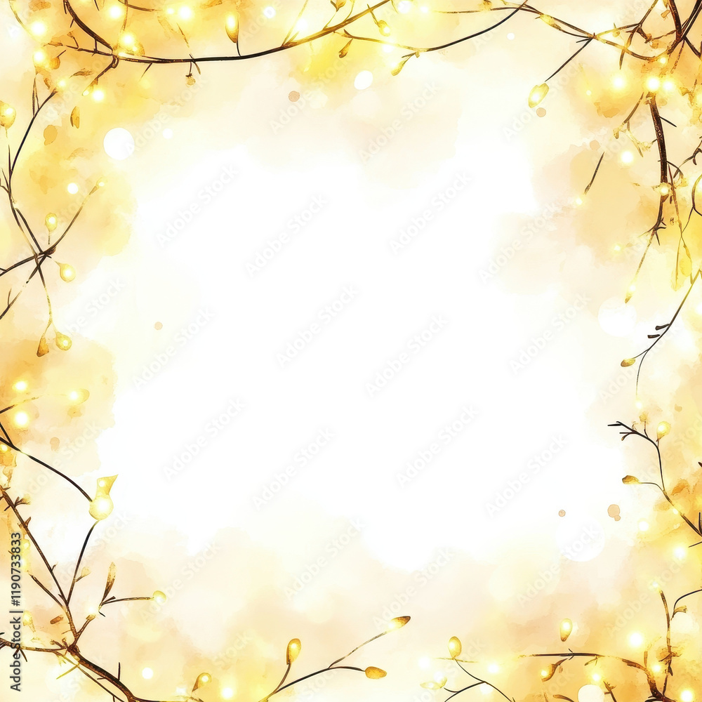 magical frame adorned with glowing fairy lights, perfect for celebrations magical frame adorned with glowing fairy lights, perfect for celebrations