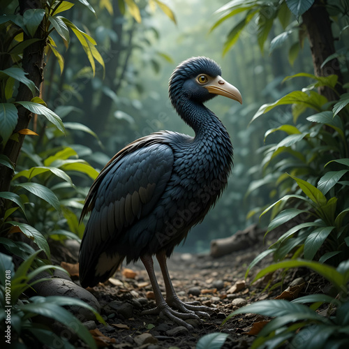 black billed hornbill