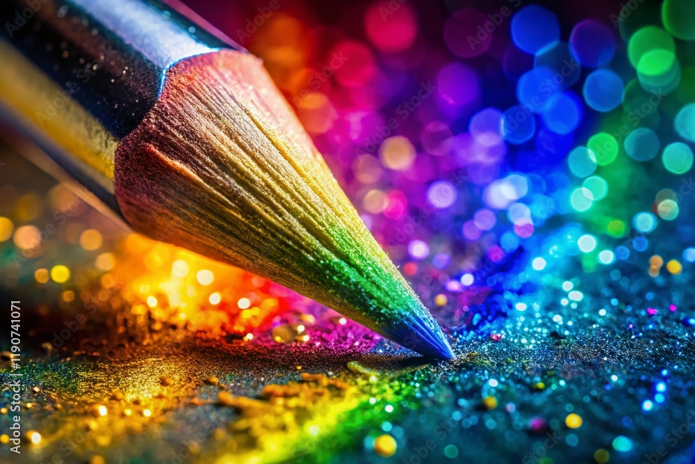 Fototapeta premium Precision Cleaning: Close-up of an Optics Cleaning Pencil Tip Removing Dust