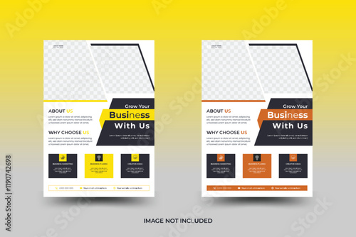 modern corporate flyer design, business lyer design with creative ideas and shape, new flyer design,