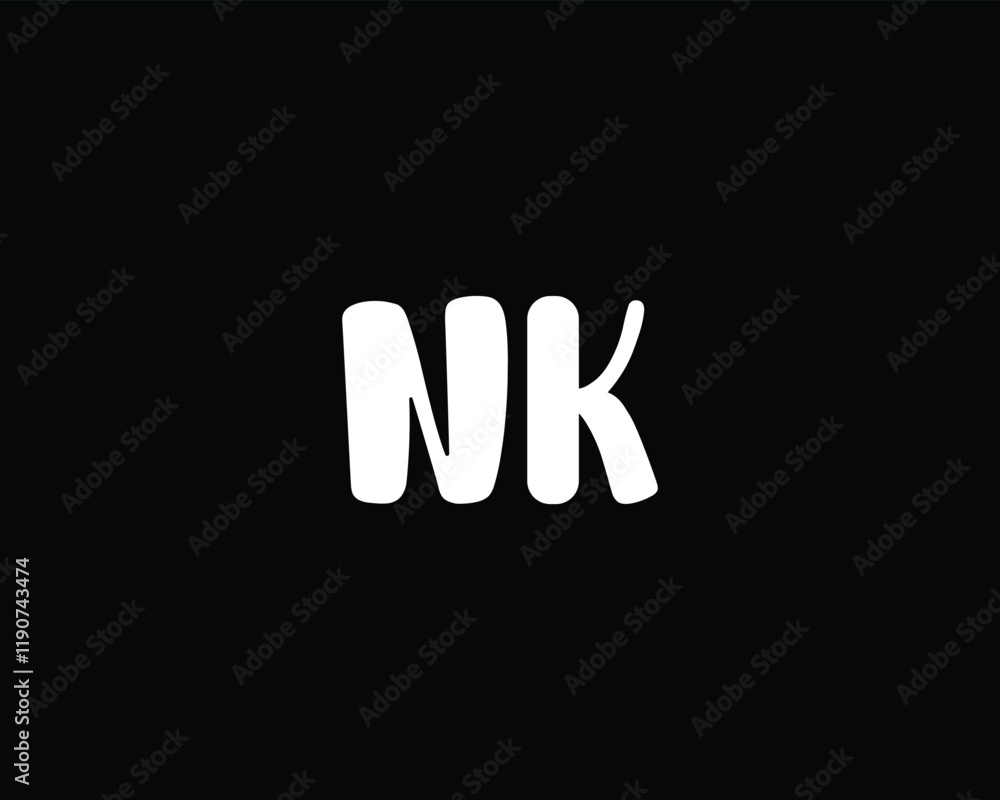 creative letter NK logo design template creative letter NK logo design template