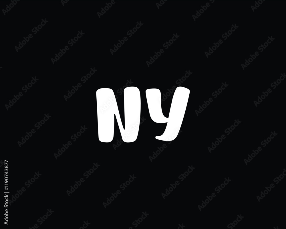Obraz premium creative letter NY logo design template