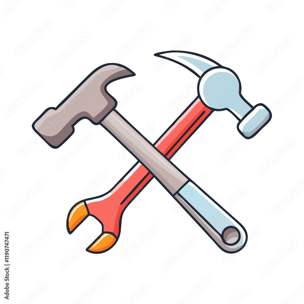hammer and wrench crossed vector icon, hammer and wrench crossed vector illustration - simple illustration of hammer and wrench crossed, perfect for logos hammer and wrench crossed hammer and wrench crossed vector icon, hammer and wrench crossed vector illustration - simple illustration of hammer and wrench crossed, perfect for logos hammer and wrench crossed