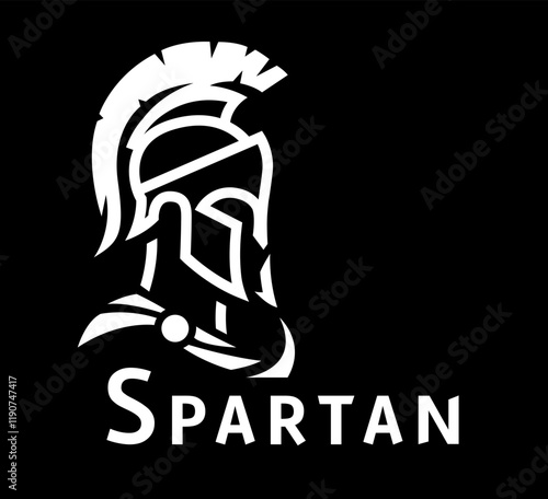 Spartan warrior on a dark background.