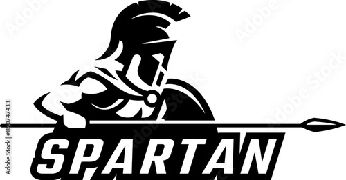 Spartan warrior logo, emblem.