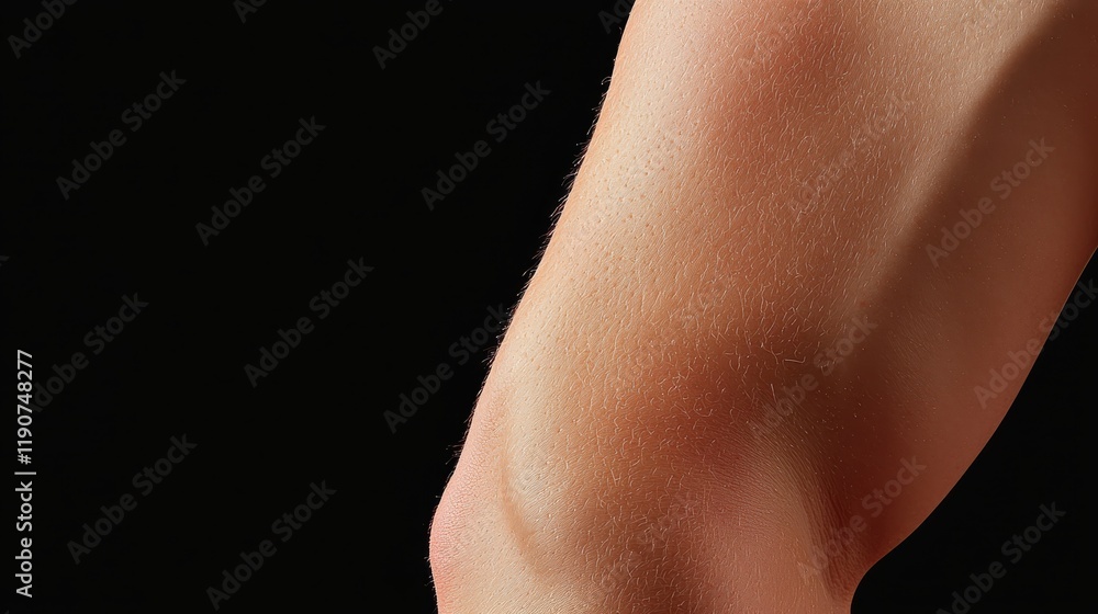 Fototapeta premium Close up of Fair Skin Arm Elbow and Fine Hair Texture Detail