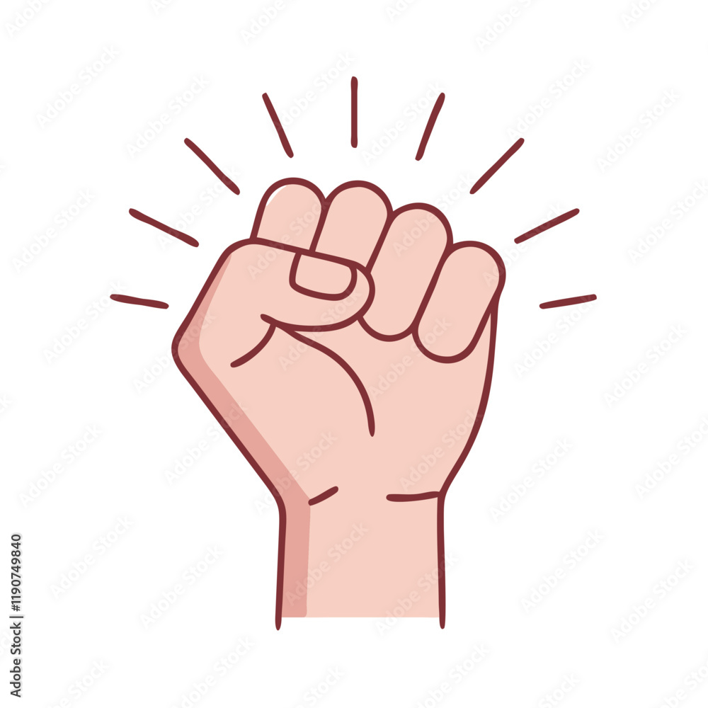 Obraz premium raised fist for solidarity vector icon, raised fist for solidarity vector illustration - simple illustration of raised fist for solidarity, perfect for logos raised fist for solidarity 