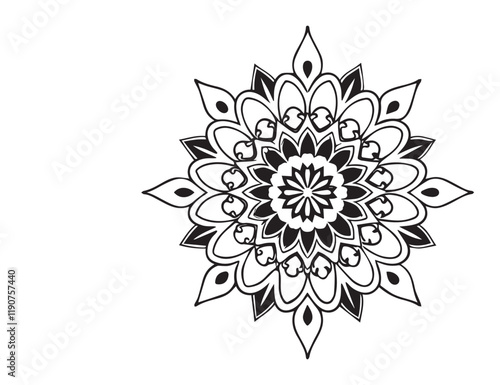 stylish flower mandala design,Mandala pattern colored background. Vector illustration. Meditation element for India yoga. Ornament for decorating a greeting.