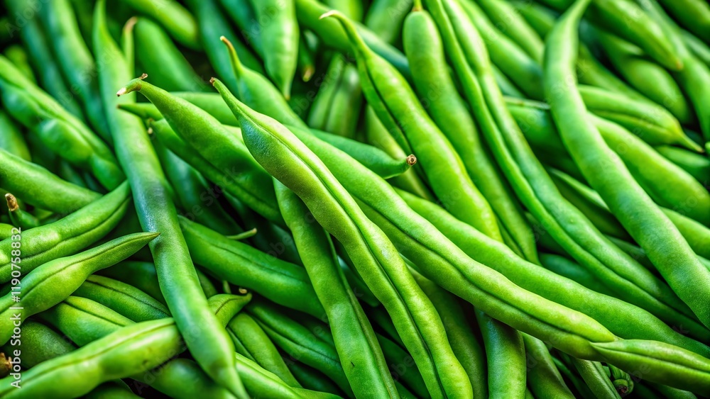 Fresh Green Beans Close Up - Vibrant Green Vegetable Stock Photo Fresh Green Beans Close Up - Vibrant Green Vegetable Stock Photo