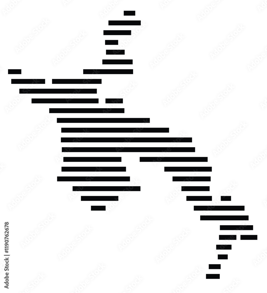 Symbol Map of the Island Westray (United Kingdom) showing the island with horizontal black lines Symbol Map of the Island Westray (United Kingdom) showing the island with horizontal black lines