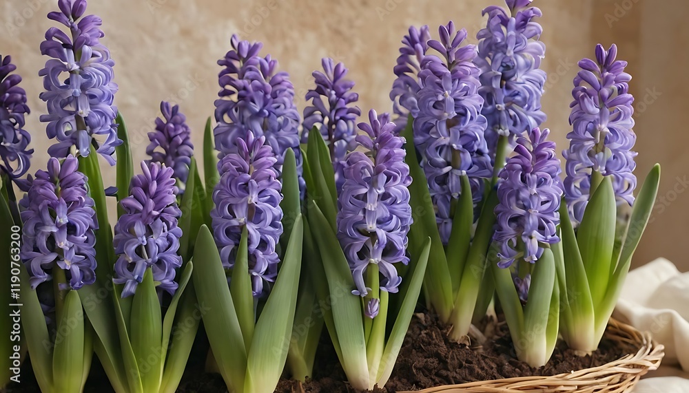 Obraz premium Floral Background Featuring Hyacinth Flowers. 1