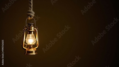 Old lamp hanging on the wall