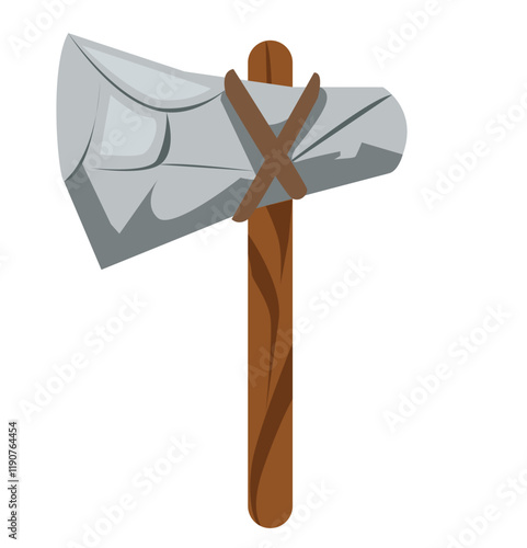 Ancient stone hummer vector illustration