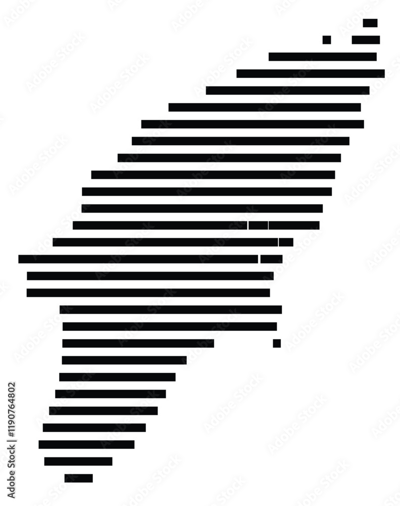 Symbol Map of the Island Rodos (Greece) showing the island with horizontal black lines Symbol Map of the Island Rodos (Greece) showing the island with horizontal black lines