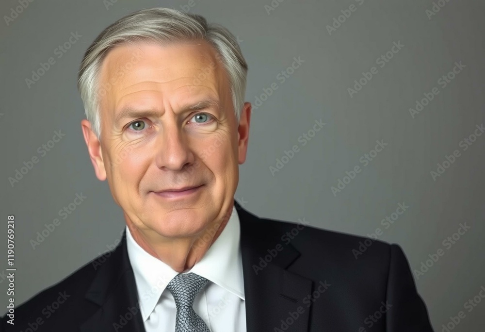 Portrait of a 60-year-old male businessman with a wise expression Portrait of a 60-year-old male businessman with a wise expression