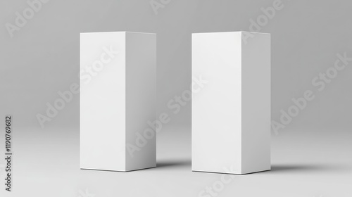 Wallpaper Mural Two blank white square boxes on a light gray background, perfect for mockup design. Torontodigital.ca