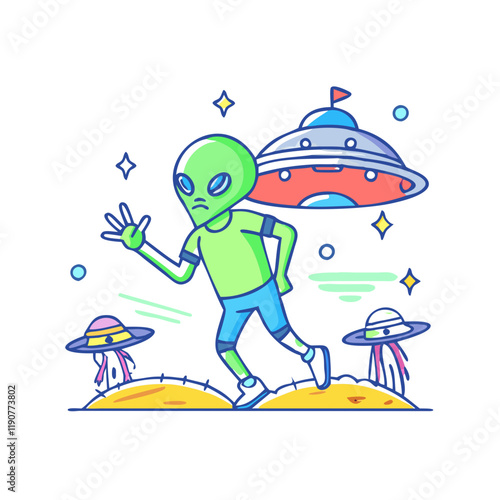 alien invader retro style vector icon, alien invader retro style vector illustration - simple illustration of alien invader retro style, perfect for logos alien invader retro style 