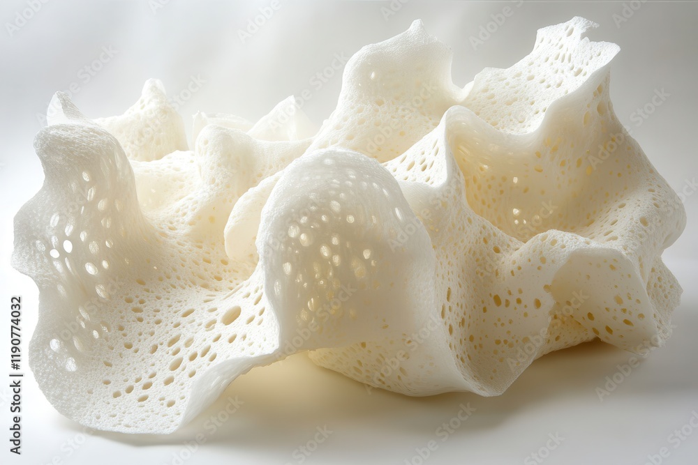 Lightweight Aerospace Material Sample on White Background Lightweight Aerospace Material Sample on White Background