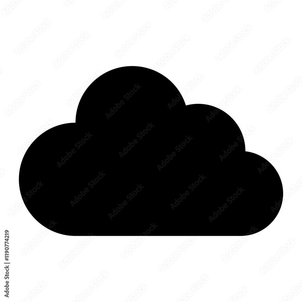 Simple Black Cloud Icon Simple Black Cloud Icon