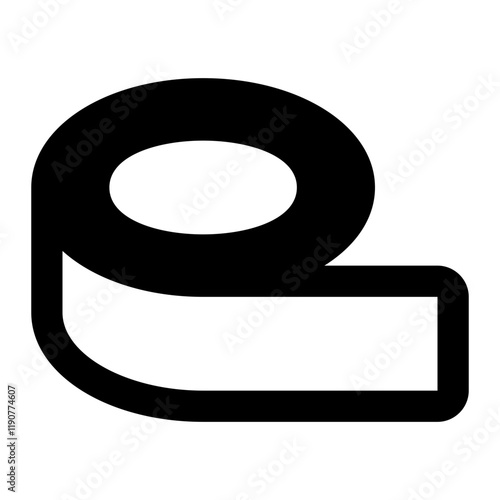 Black Adhesive Tape Icon