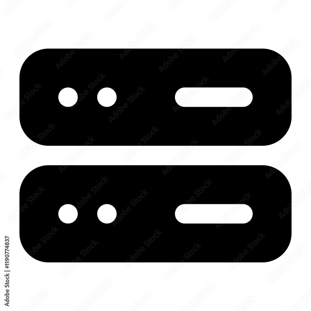 Stylized Icon of Double Storage Racks Stylized Icon of Double Storage Racks