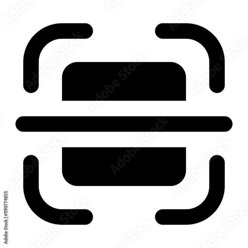 Minimalist Scanning Icon for Mobile Applications