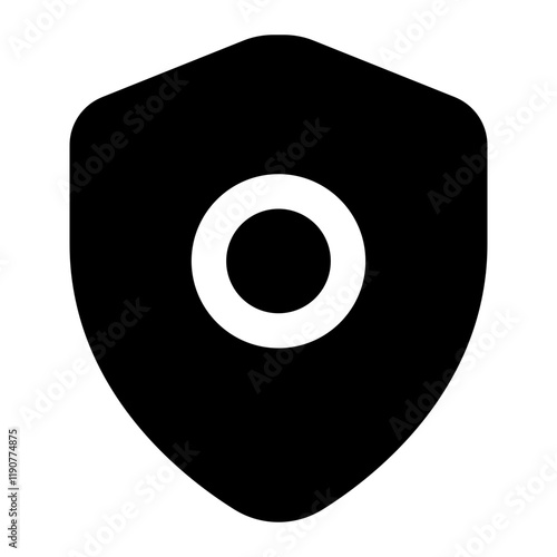Simple Shield Icon for Protection or Security