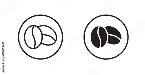 Caffeine free vector web icons set
