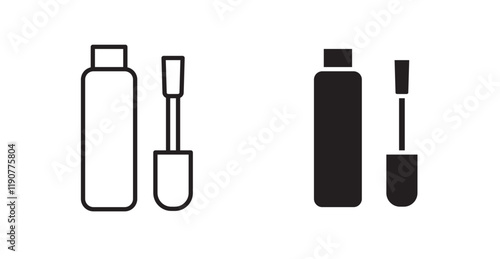 Concealer vector web icons set