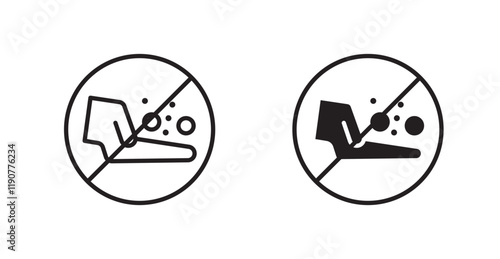 Do not feed the animals sign vectors set in black. line and flat versions