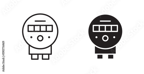 electric meter vector web icons set
