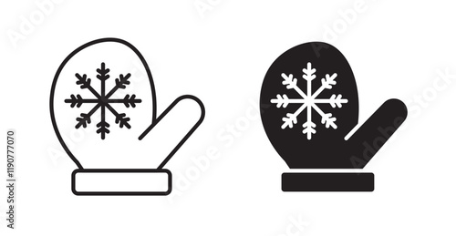 Gloves vector web icons set