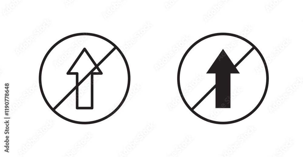 No entry sign vectors set in black. line and flat versions No entry sign vectors set in black. line and flat versions