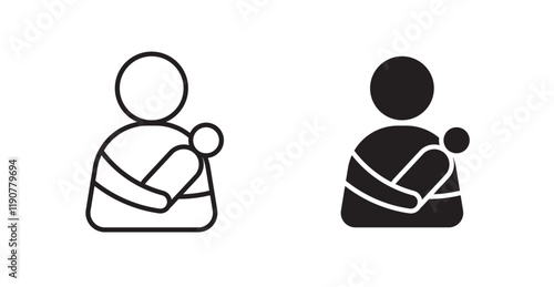 Postnatal care vector web icons set